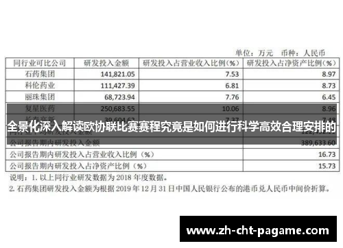 全景化深入解读欧协联比赛赛程究竟是如何进行科学高效合理安排的